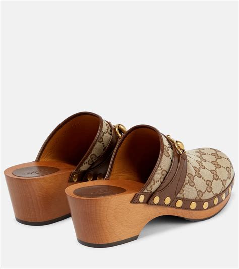 golden gucci clogs|Gucci clogs for women.